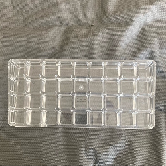 bino Accessories - Clear Acrylic Lipstick Organizer 36 Slot 1 in x 1 in Makeup Storage Display